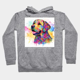 Abstract painting of a Lab looking Dog Hoodie
